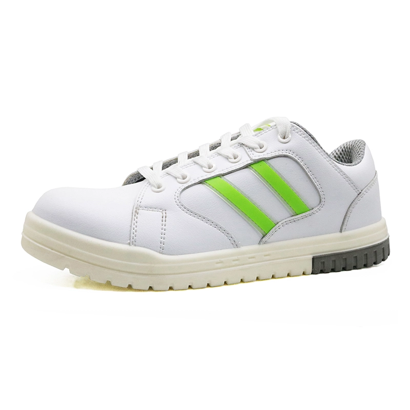 China SMR01 White microfiber leather fiberglass toe sport shoes safety for work manufacturer