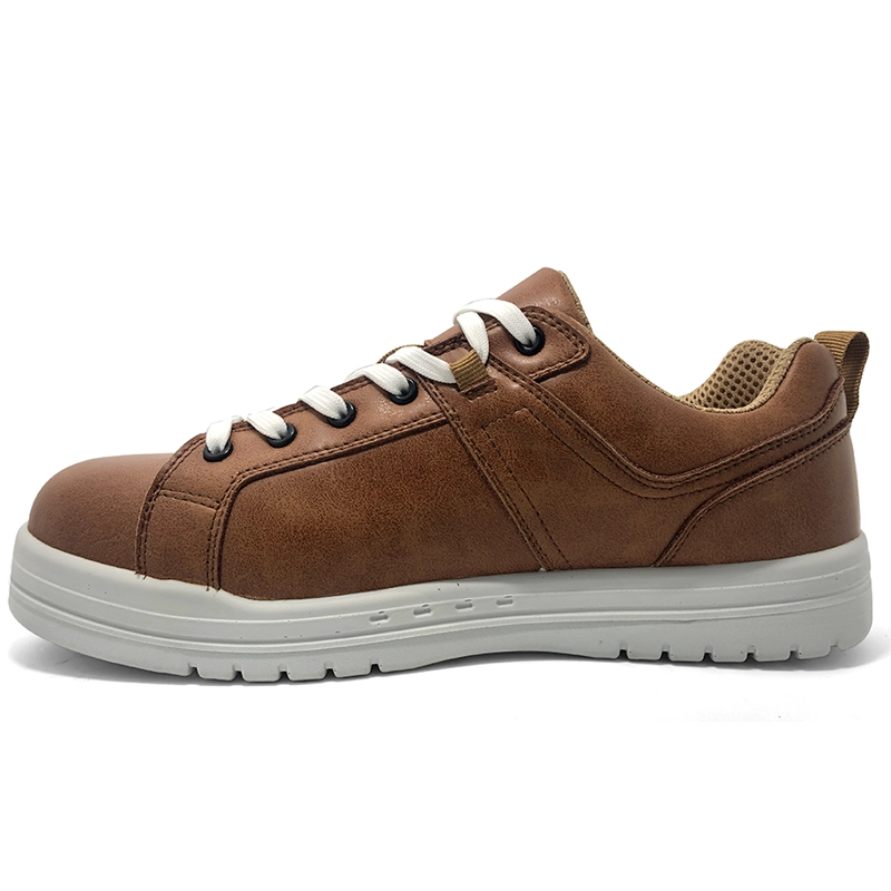 China SMR11 Brown anti slip CE composite toe puncture proof metal free work shoes safety manufacturer