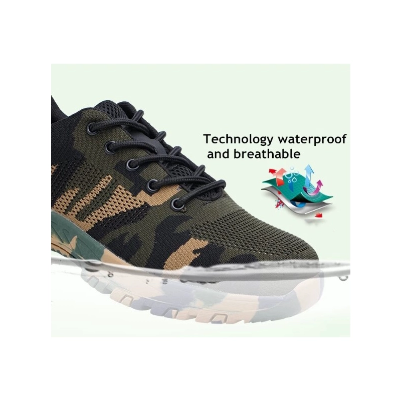 China SP008 New style rubber sole army tactical waterproof hiking safety shoes manufacturer