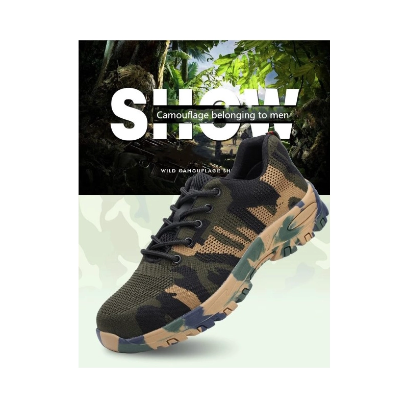 China SP008 New style rubber sole army tactical waterproof hiking safety shoes manufacturer