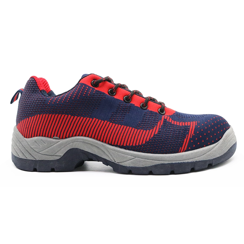 China SP5040 new 3D flying woven fabric pvc work shoes manufacturer