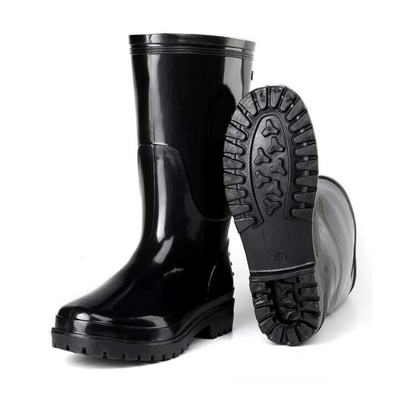 China SQ-501B non safety garden men pvc glitter rain boots for work manufacturer