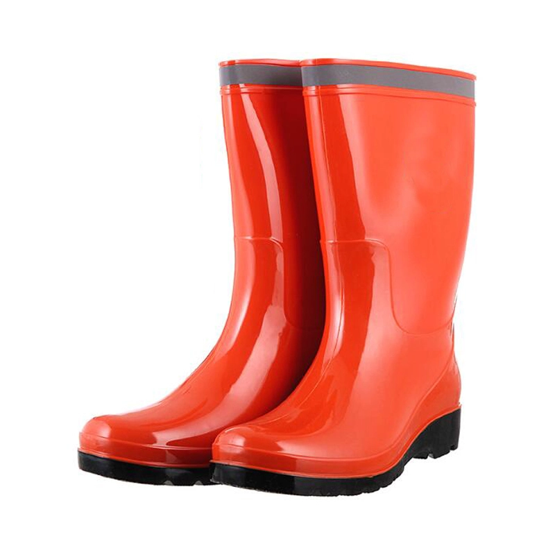 Cina Stivali da pioggia in pvc da donna impermeabili SQ-615 con nastro riflettente produttore