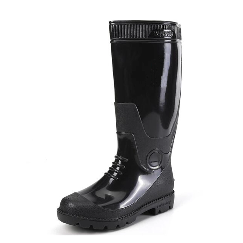 China SQ-809B Water resistant non safety cheap men pvc rain gumboots manufacturer