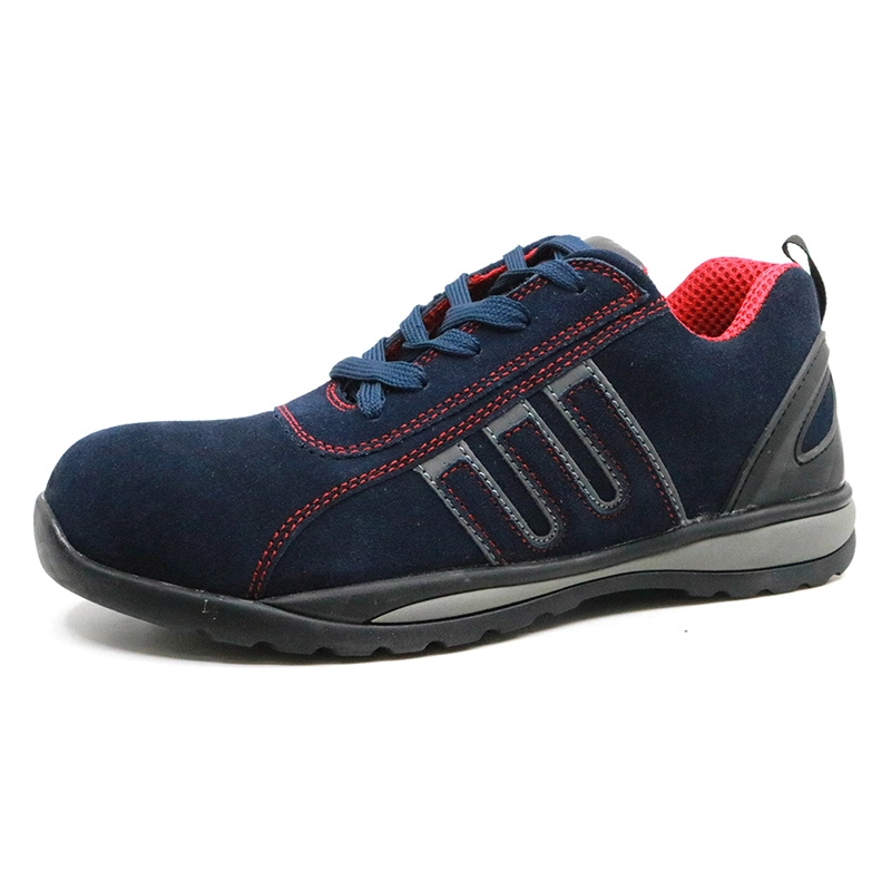 China SRS005 suede leather rubber sole steel toe sport safety shoes for work manufacturer