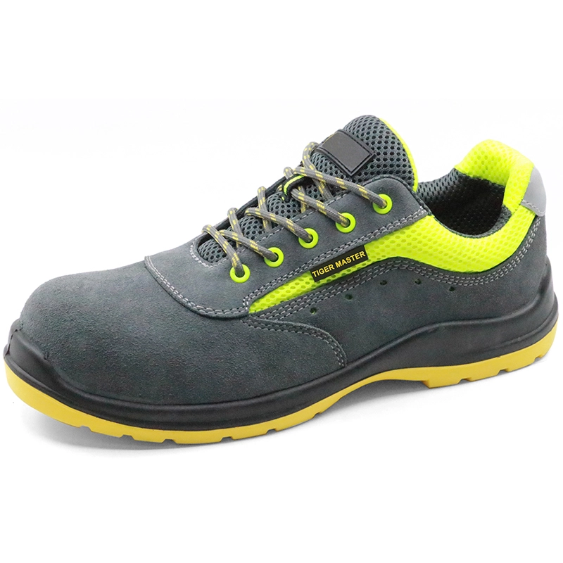 China SU027G lightweight breathable plastic toe cap sport type work shoes safety manufacturer