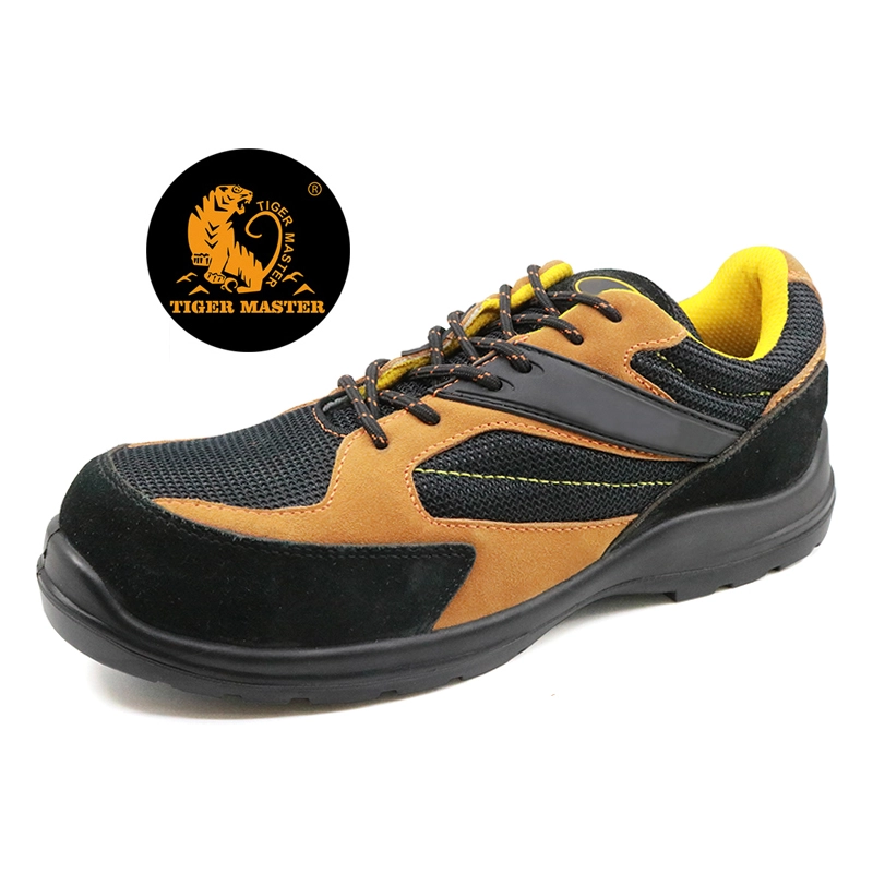 中国 SU028 Anti static suede leather plastic toe cap work shoes safety 制造商