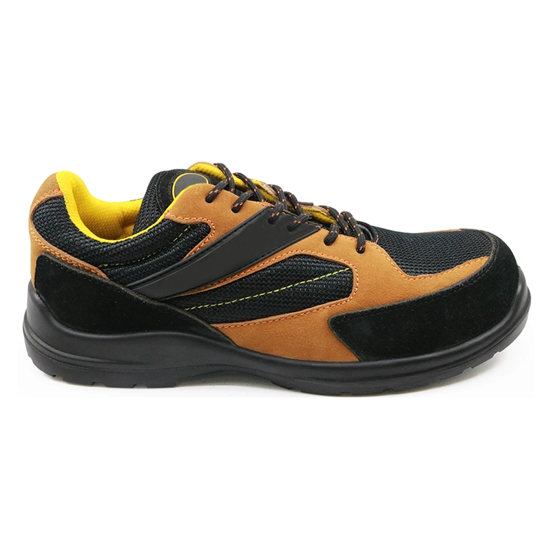中国 SU028 Anti static suede leather plastic toe cap work shoes safety 制造商