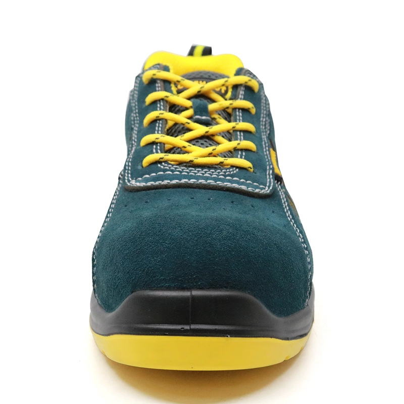 中国 SU029 PU injection suede leather plastic toecap sport safety shoes for work 制造商