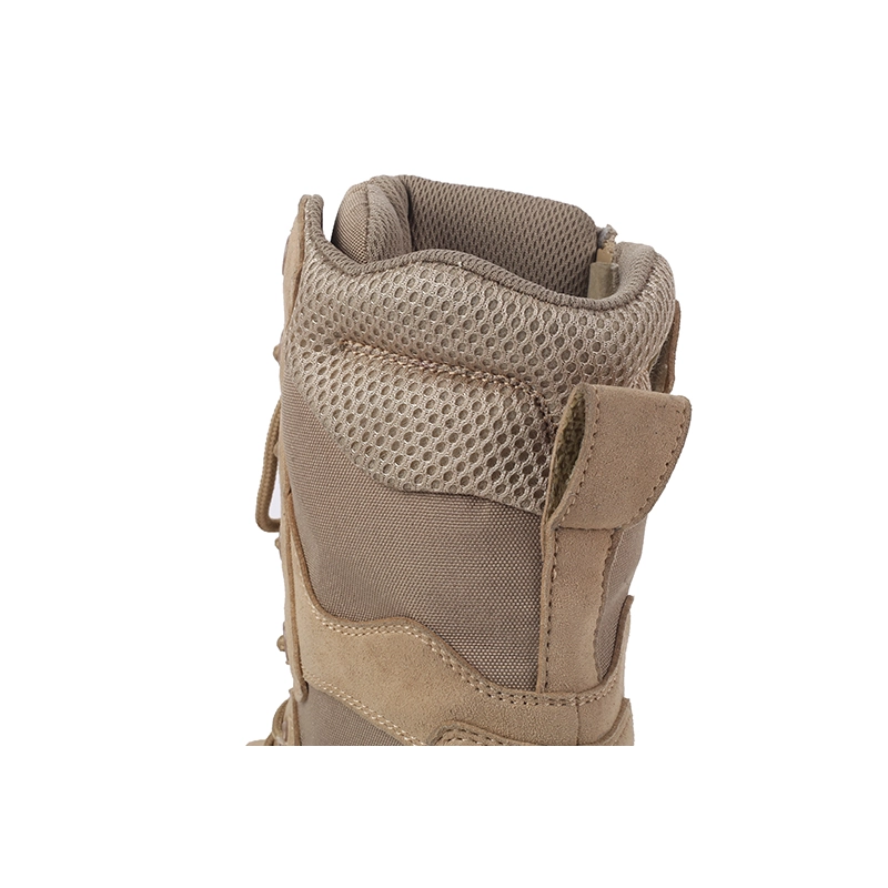 China Sandy color Super light suede leather fabric military army boots manufacturer