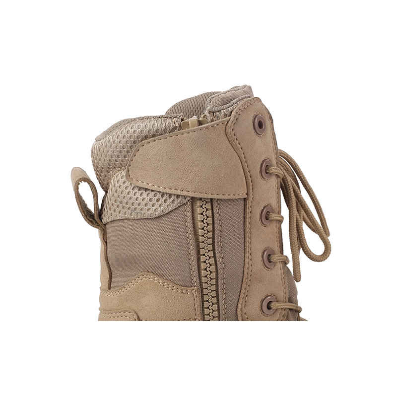 China Sandy color Super light suede leather fabric military army boots manufacturer