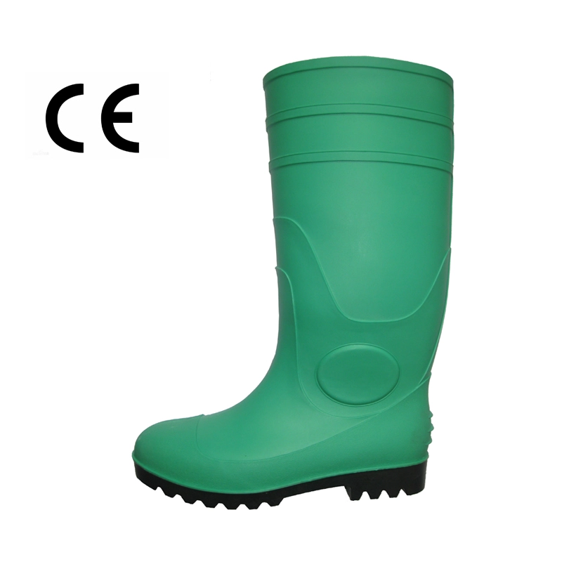 China Steel toe and steel plate Work men rain boots manufacturer