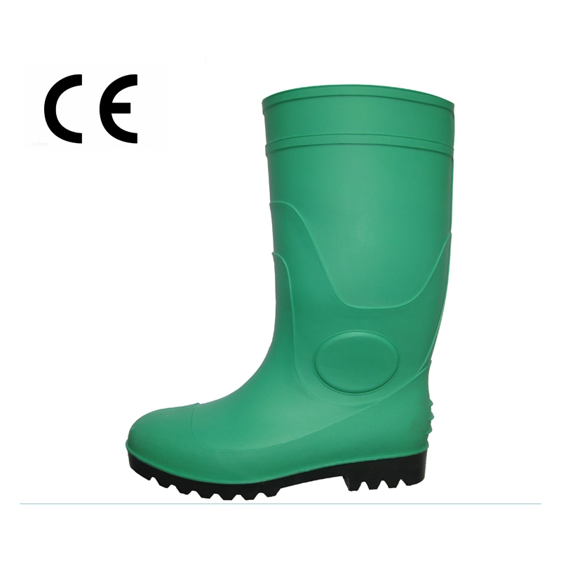China Steel toe and steel plate Work men rain boots manufacturer