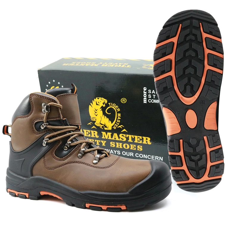 China TC001 heat resistant rubber sole steel toe safety boots shoes manufacturer