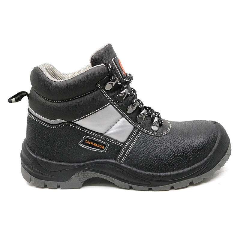China TM004 best selling black leather steel toe cap anti static safety shoes work manufacturer