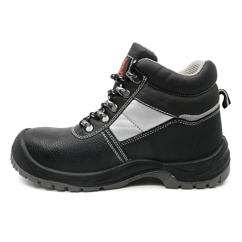 China TM004 best selling black leather steel toe cap anti static safety shoes work manufacturer