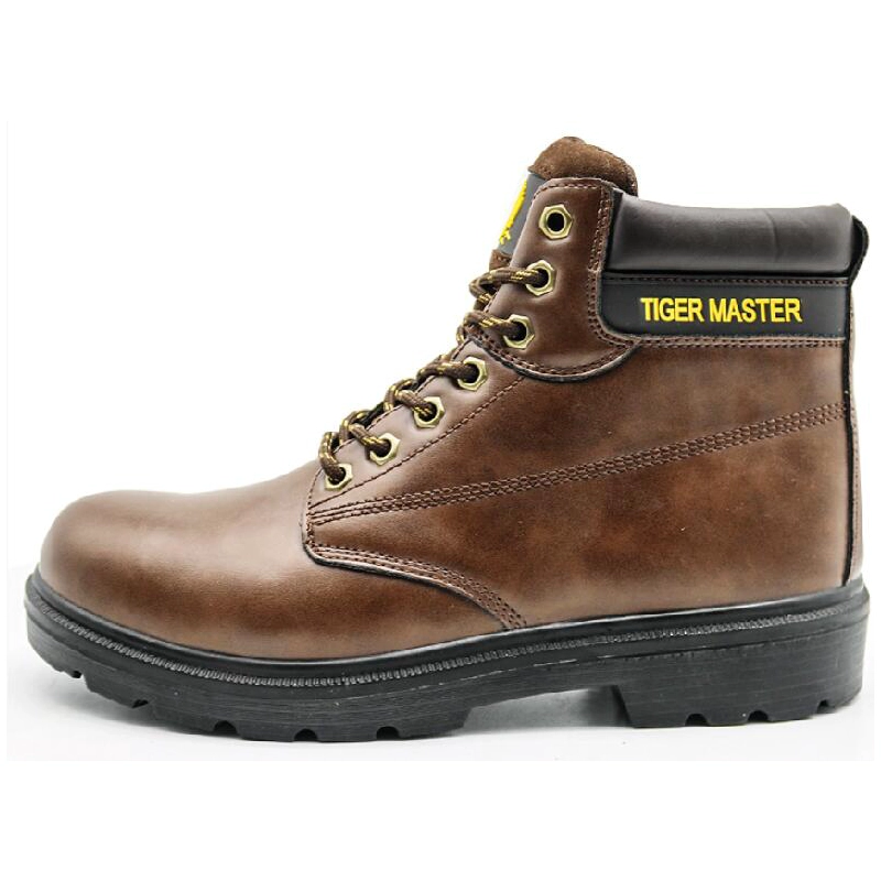China TM1601 Oil acid resistant non-slip steel toe mid-plate industrial safety boots manufacturer