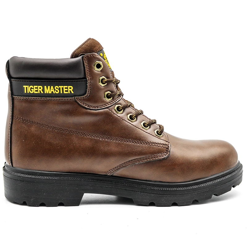 China TM1601 Oil acid resistant non-slip steel toe mid-plate industrial safety boots manufacturer