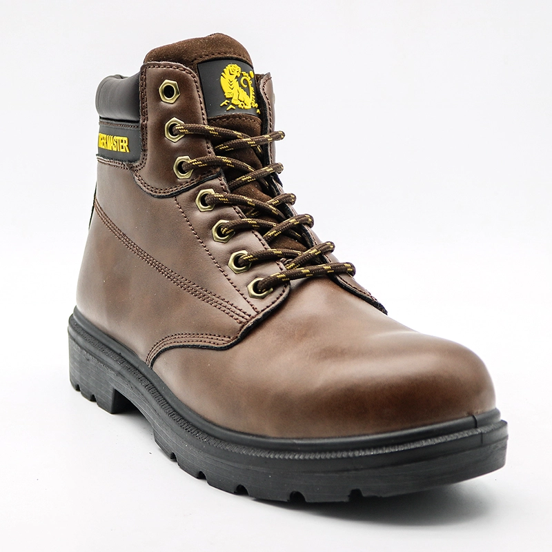 China TM1601 Oil acid resistant non-slip steel toe mid-plate industrial safety boots manufacturer