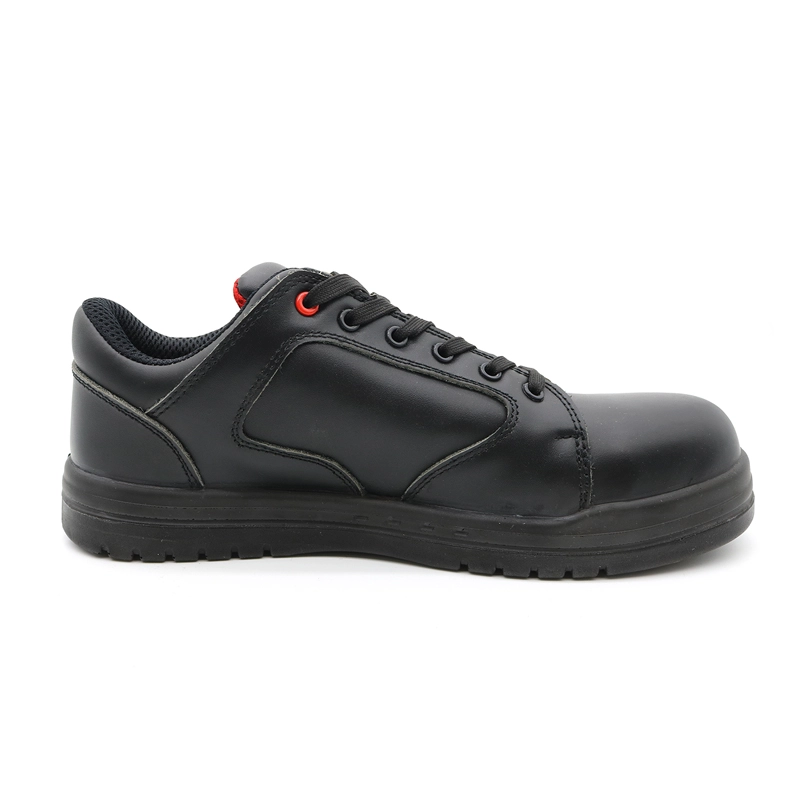 China TM202L CE anti slip PU outsole composite toe prevent puncture safety shoes black manufacturer