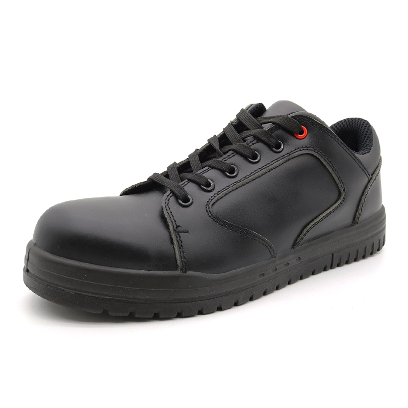 China TM202L CE anti slip PU outsole composite toe prevent puncture safety shoes black manufacturer