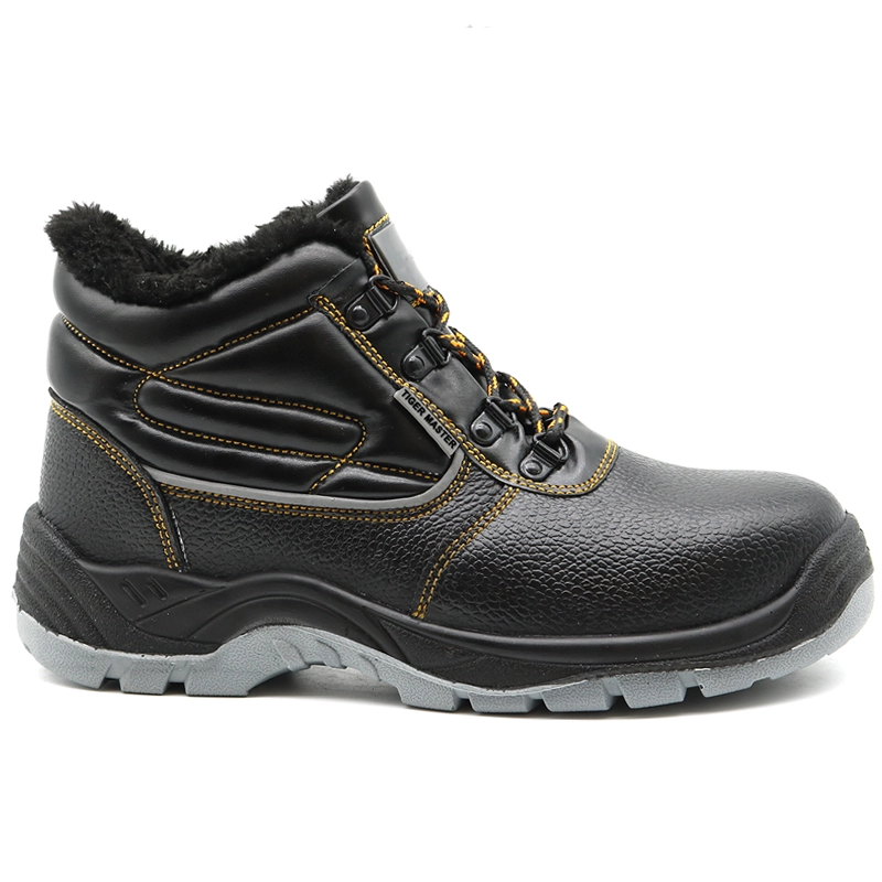 China TM2017 Anti slip prevent puncture fur lining winter safety shoes steel toe cap manufacturer