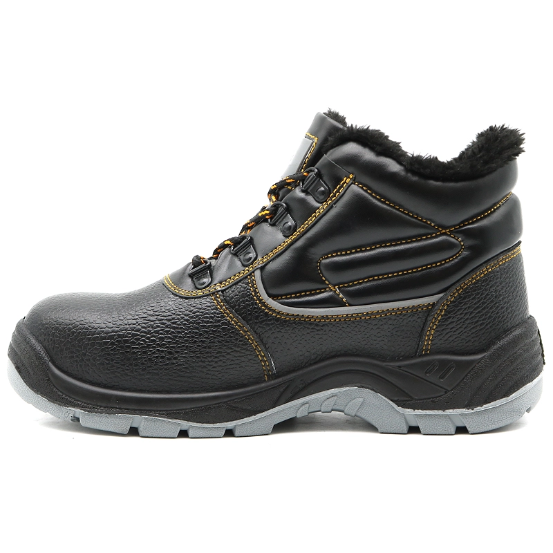 China TM2017 Anti slip prevent puncture fur lining winter safety shoes steel toe cap manufacturer