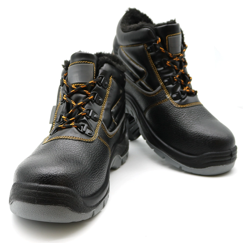 China TM2017 Anti slip prevent puncture fur lining winter safety shoes steel toe cap manufacturer