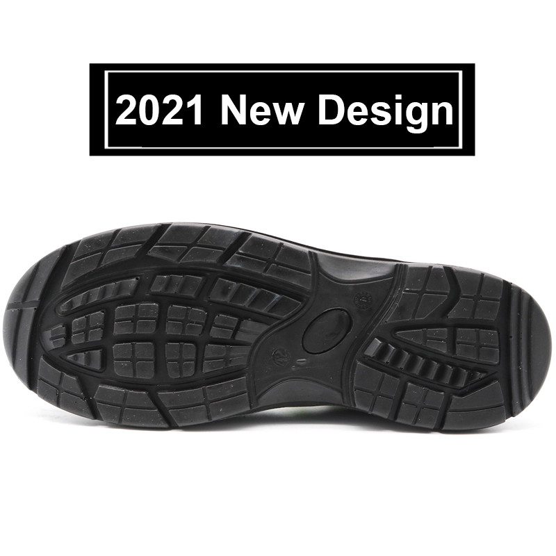 China TM2103 new black leather non slip steel toe puncture proof industrial safety boots S1P manufacturer