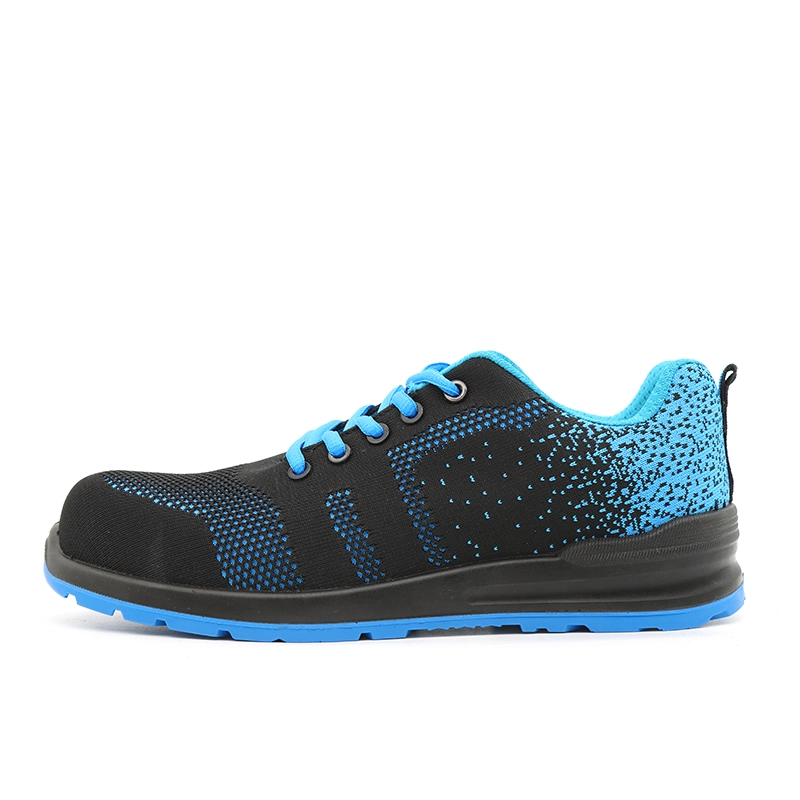 China TM212B Blue non-slip metal free composite toe anti puncture airport safety shoes sports manufacturer