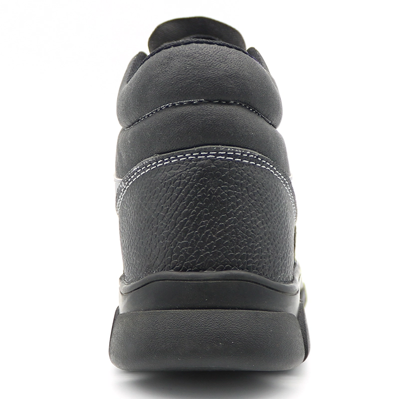 China TM3009 oil proof anti slip cheap black leather safety boots steel toe cap manufacturer