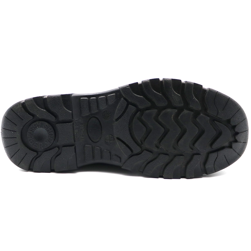 China TM3011 Black leather cemented construction site work shoes steel toe cap manufacturer