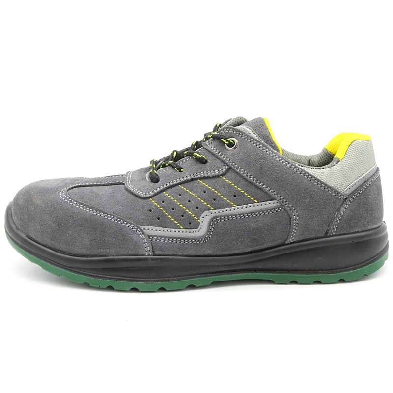 China TM5008 Anti slip oil resistant suede leather fashionable non safety men women sport shoes manufacturer