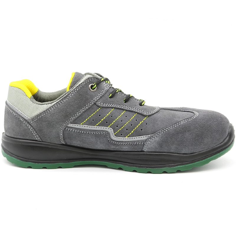 China TM5008 Anti slip oil resistant suede leather fashionable non safety men women sport shoes manufacturer