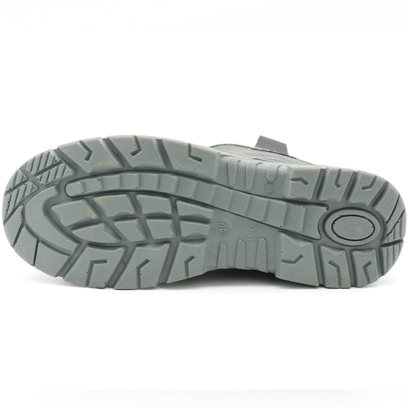 China TM5009 Black leather oil water resistant non-slip steel toe anti puncture no laces high rigger boots manufacturer