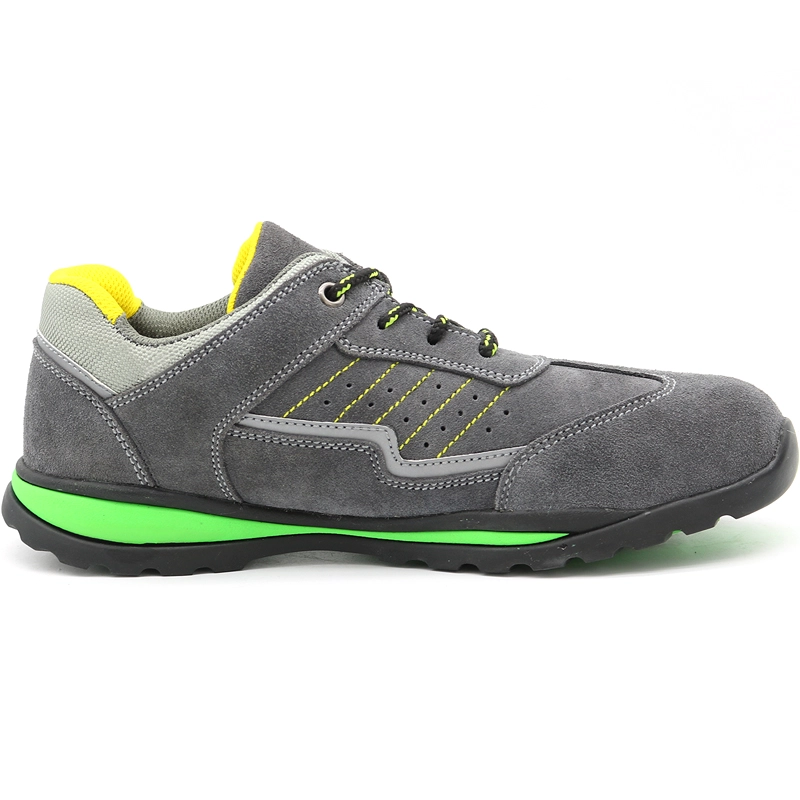 China TMC5008 oil acid resistant anti slip suede leather non safety sport work shoes manufacturer