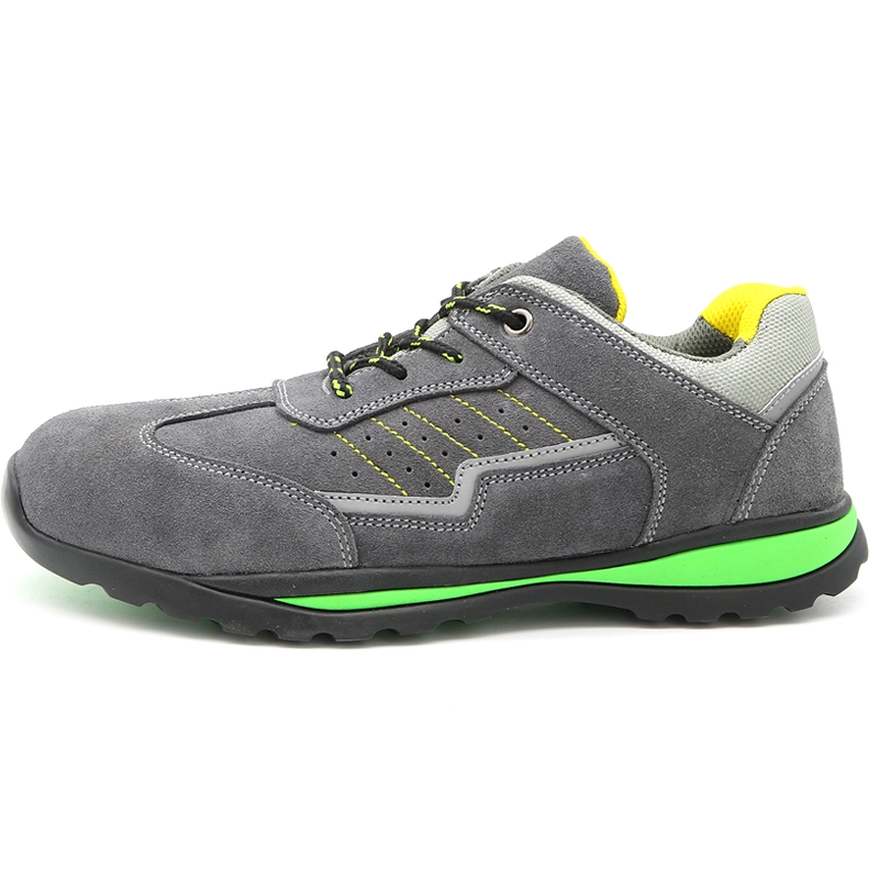 China TMC5008 oil acid resistant anti slip suede leather non safety sport work shoes manufacturer