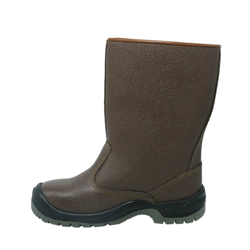 China W1002 brown leather steel toe cap anti static water proof welding boots manufacturer