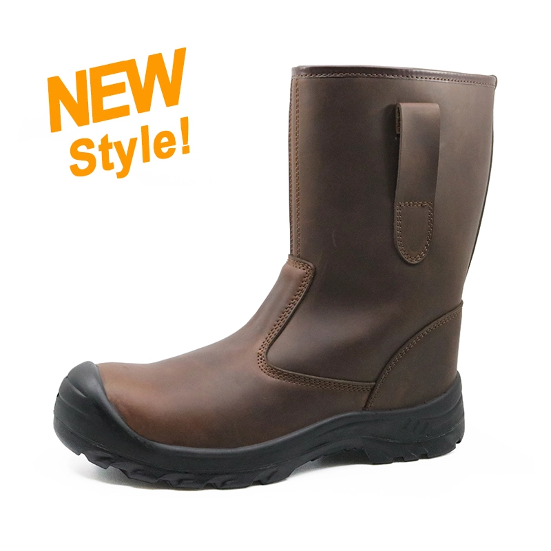 中国 W1012 High ankle leather anti static steel toe welder safety boots 制造商
