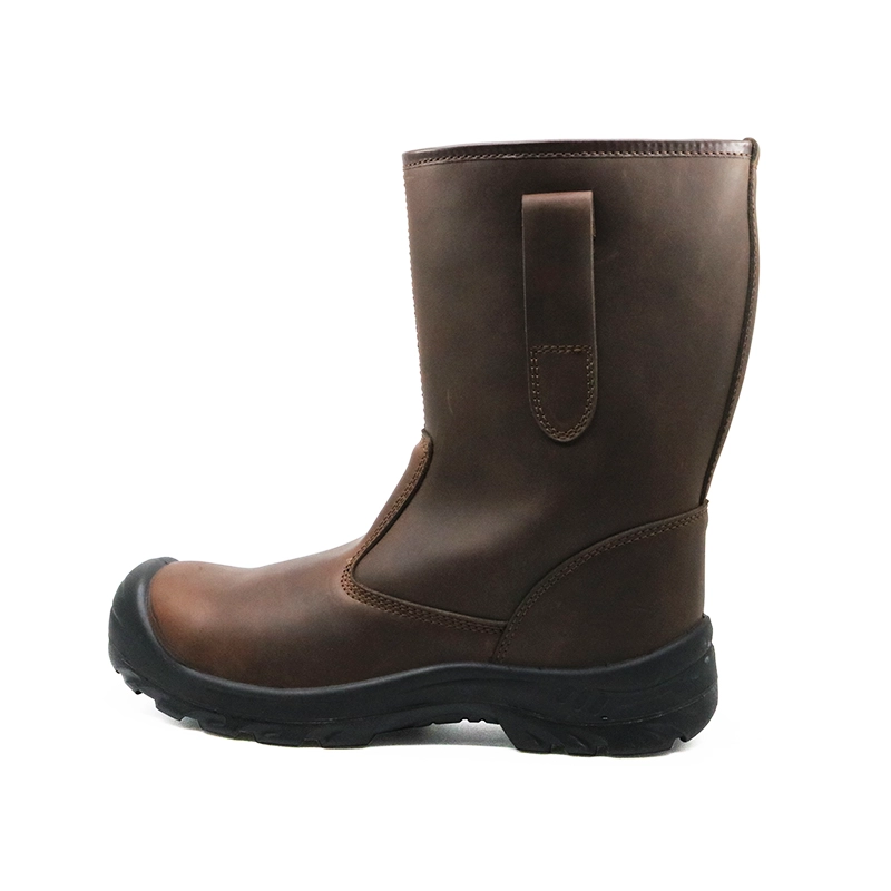 中国 W1012 High ankle leather anti static steel toe welder safety boots 制造商