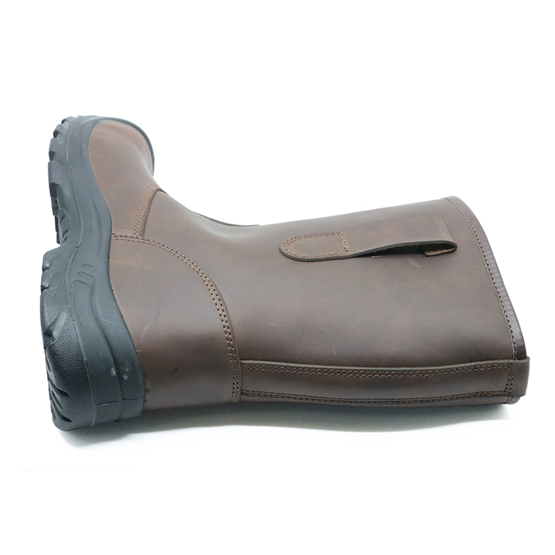 中国 W1012 High ankle leather anti static steel toe welder safety boots 制造商