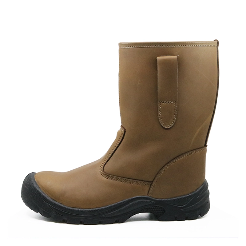 中国 W1013 Anti slip waterproof leather steel toe esd safety boots for welding 制造商