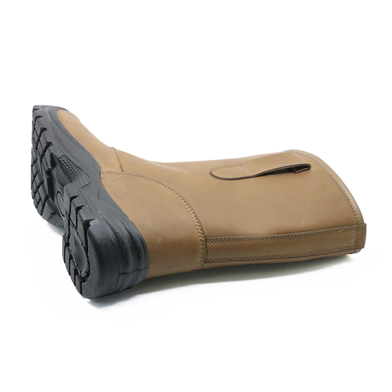 中国 W1013 Anti slip waterproof leather steel toe esd safety boots for welding 制造商