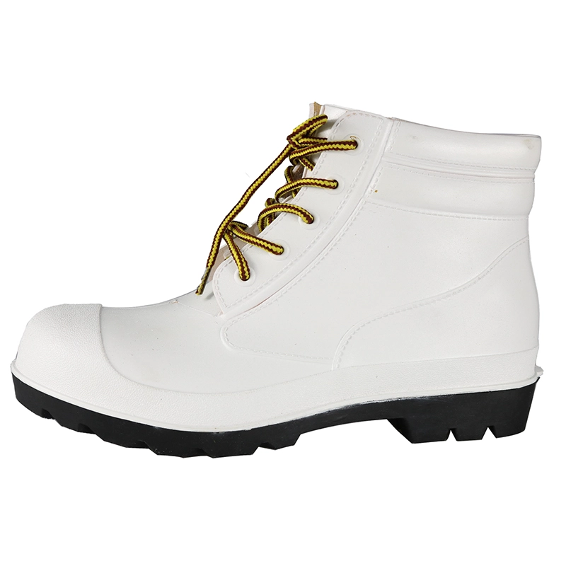 porcelana AMB acero Toe blanco tobillo PVC botas fabricante