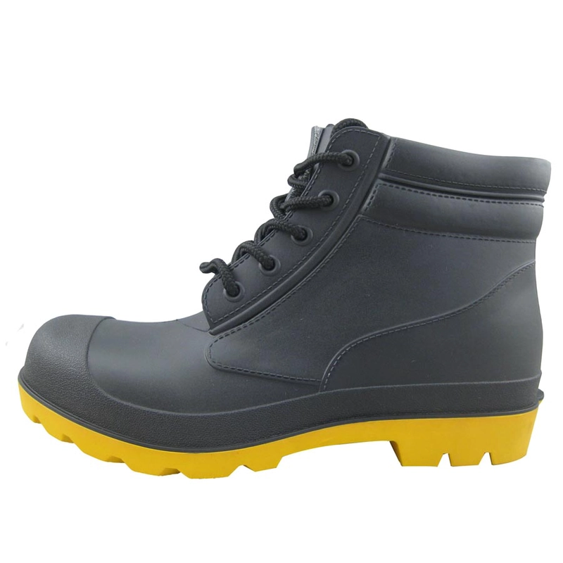 China Waterproof chemical resistant cheap ankle safety pvc shoes manufacturer