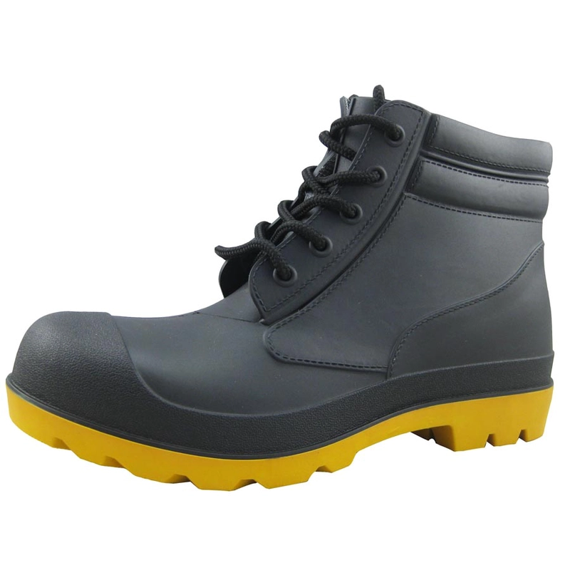 China Waterproof chemical resistant cheap ankle safety pvc shoes manufacturer