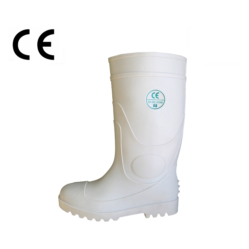 China White color food industry pvc safety rain boots manufacturer