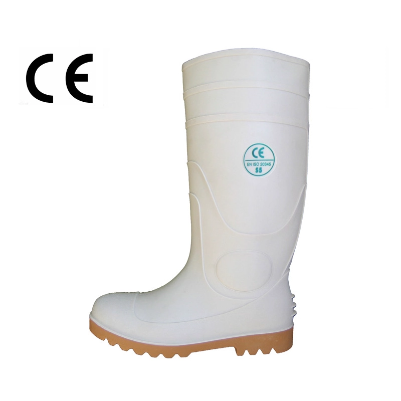 China White rain boots with steel toe and steel plate manufacturer