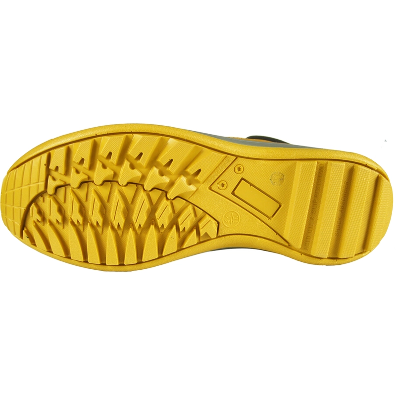 China 0132 Yellow split nubuck leather PU injection steel toe puncture proof safety boots manufacturer