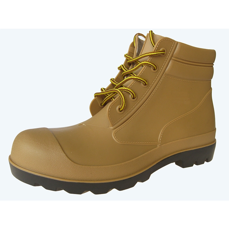 China ZBA brown color men ankle pvc safety boots manufacturer